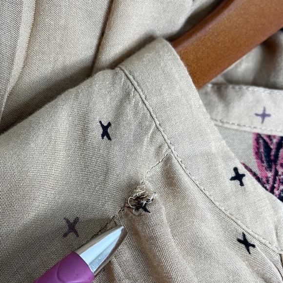 Free People Long sleeve floral Boho chic tunic dress size Small - Picture 9 of 14